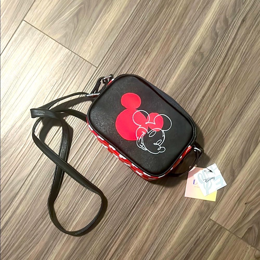 Disney Black and Red Crossbody Bag